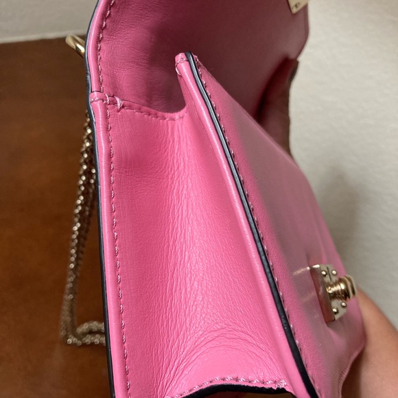 SOLD - Valentino Garavani mini glam lock rockstud shoulder bag in pink - Picture 4 of 12